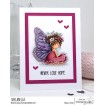 tiny townie butterfly girl BESS rubber stamp